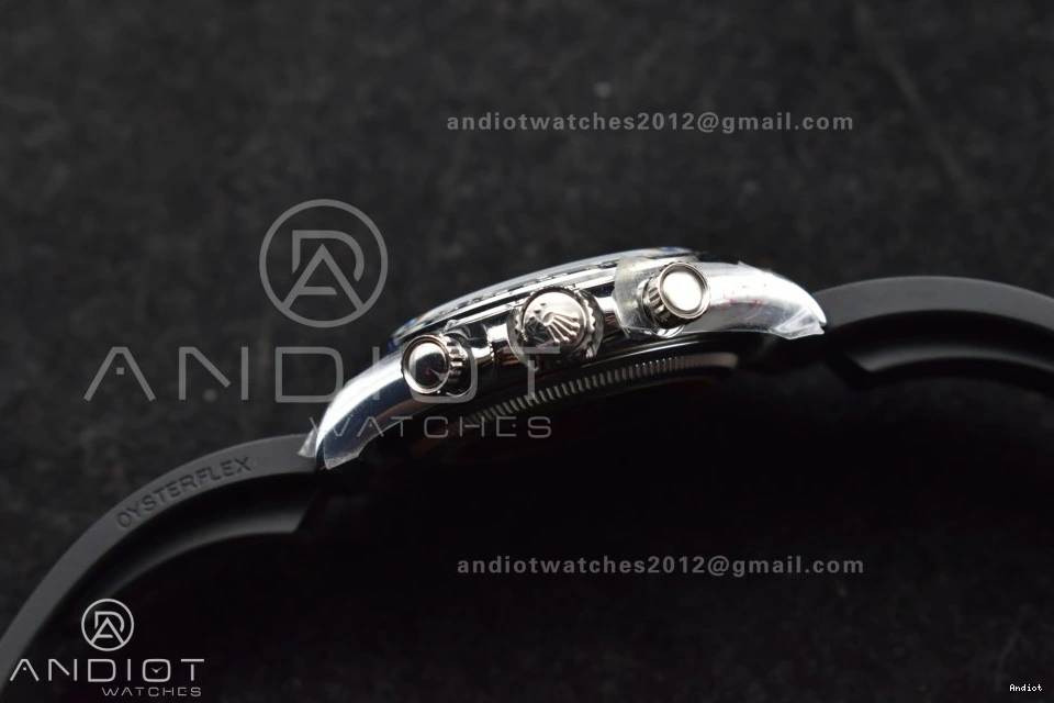 1:1 QF Daytona Edition Oysterflex 126519 Dial (Weighted) V6 Silver SH4131 Strap on Black Best 0128